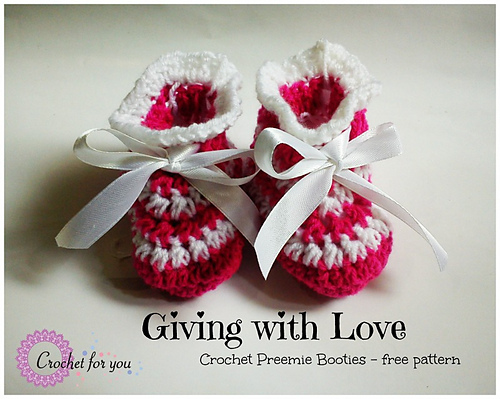 Preemie Booties Giving with Love