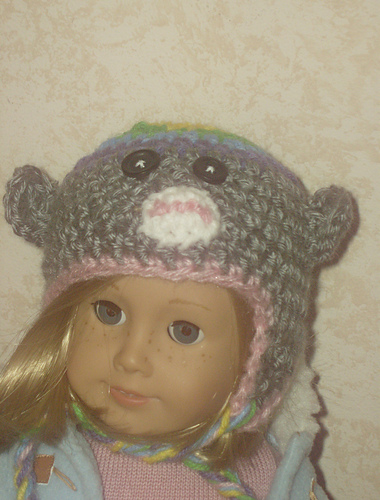 Rainbow Sock Monkey Hat / Doll Version
