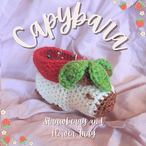Capybara (Strawberry and Flower Tray)