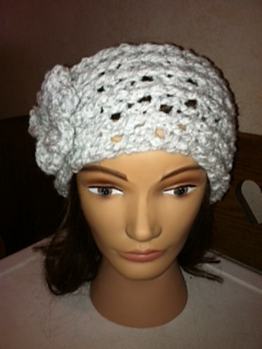 Ribbed headband with Flower Trim