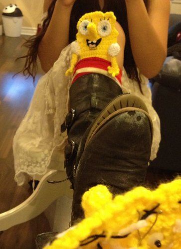Spongebob Bookmark and Sock Buddy