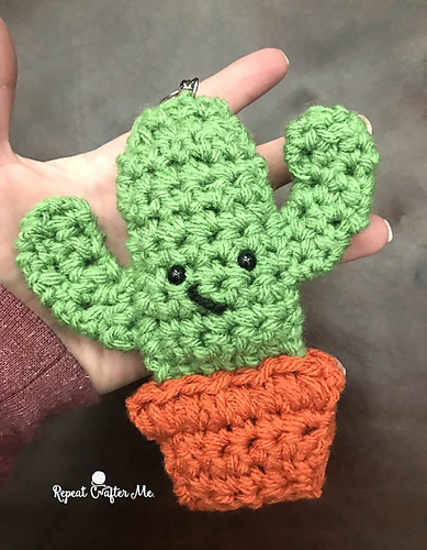 Cactus Amigurumi Keychain