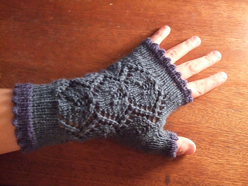 Bluebell Lacy Wrist Warmers