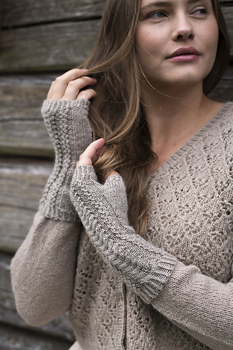 Morgondimma - fingerless mittens