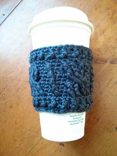 Chunky Cabled Coffee Cup Cardigan