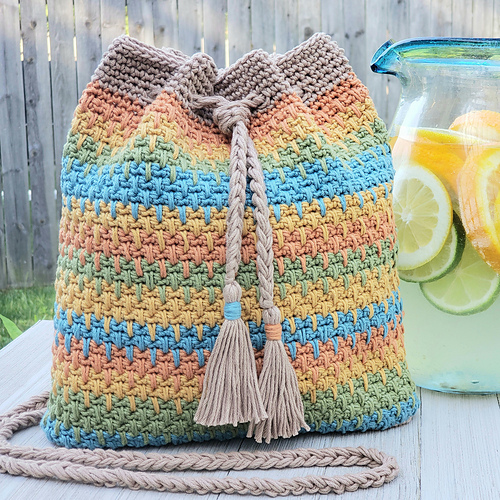 Summer Slice Drawstring Bag