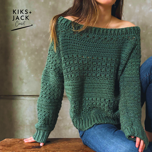 The Lola Easy Oversized Crochet Pullover Sweater