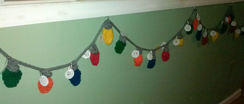 Christmas Light Advent Garland