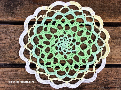 Shades Of Green Doily