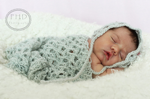Lizbeth's Lace Bonnet and Wrap