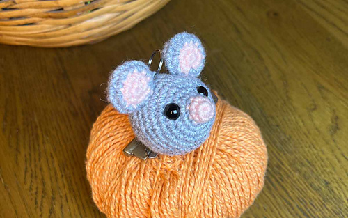 Amigurumi Mouse Keychain
