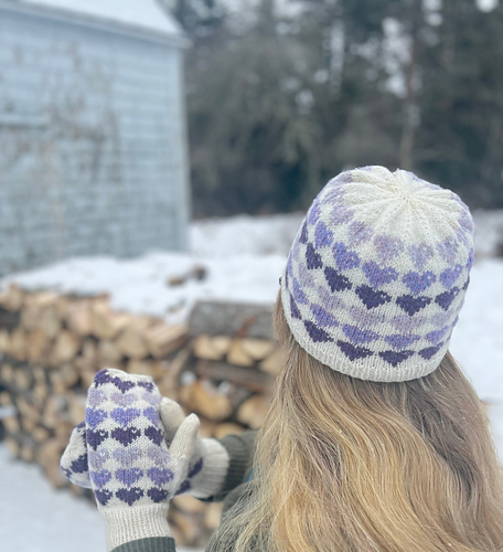 Happy Hearts Hat and Mittens