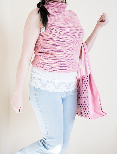 Basic Crochet Turtleneck Top