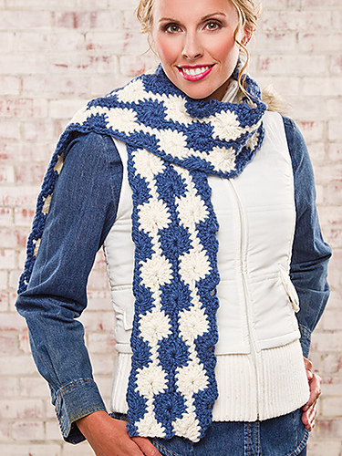 Midnight Snowballs Scarf