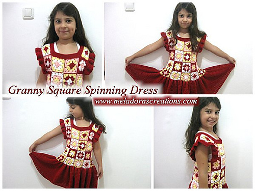 Boho Granny Square Spinning Dress