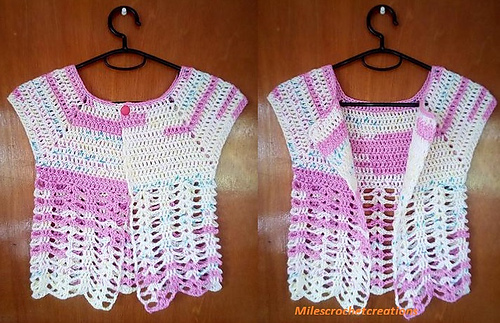 Crochet Ribbon Sweater/Cardigan