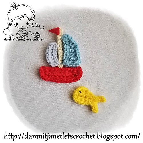 Summer Appliques (fish & sailboat)