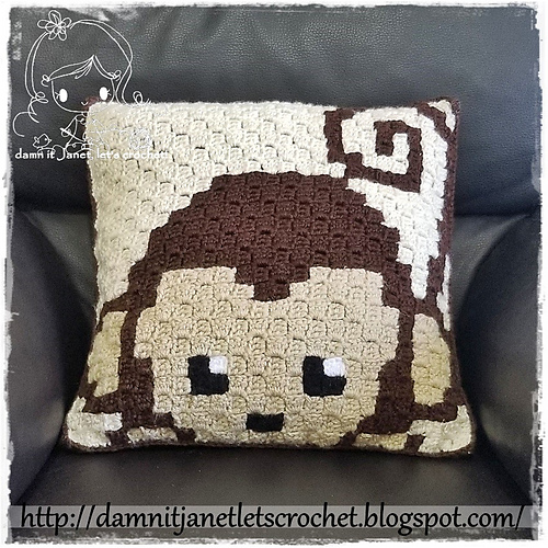 Monkey C2C Pillow