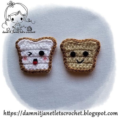 Toasted Bread Slice Applique