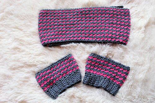Simply Textured Infinity Scarf and Boot Cuffs