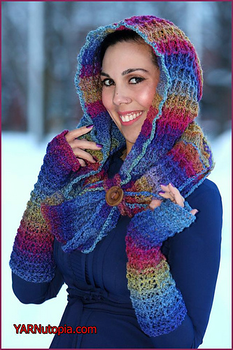 Warm Waffles Hooded Cowl