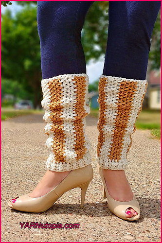 Vertical Striped Leg Warmers