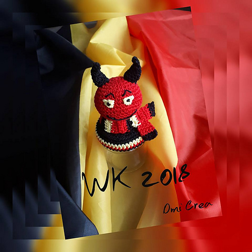 Rood duiveltje op een potje