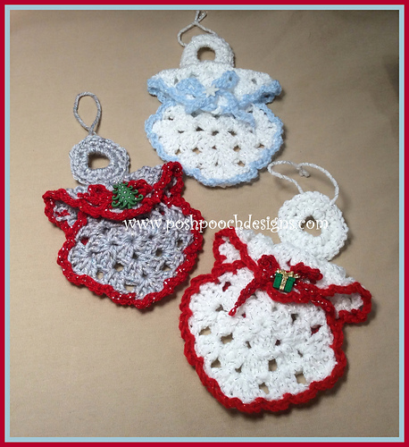 Granny Square Angel Ornament