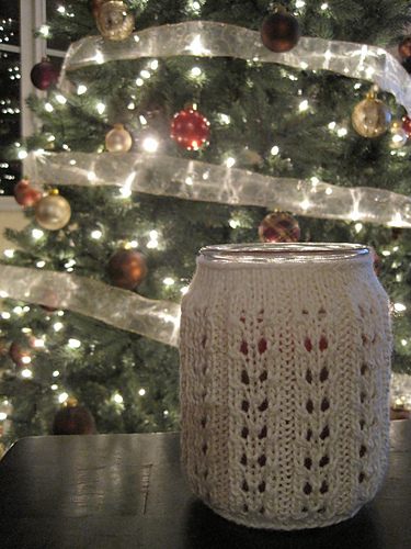 Raised Eyelet Rib Jar Candle Cozy