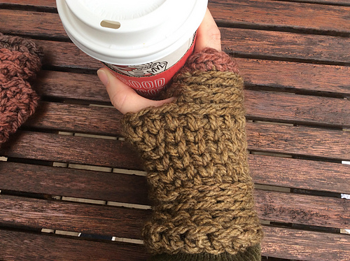 Ginger Spice Fingerless Gloves
