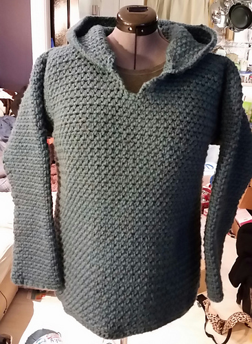 Crochet Hooded Sweatshirt