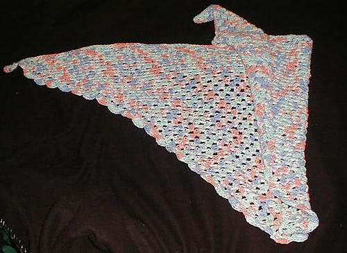 Easy up granny square shawl