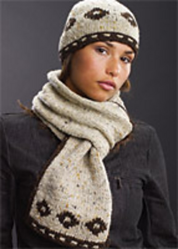 Soft Tweed Hat and Scarf KK240