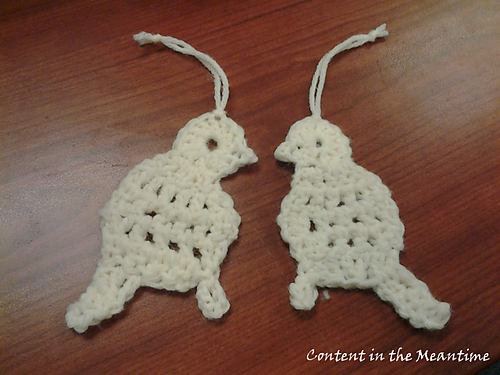 Crochet Bird Ornament/Applique