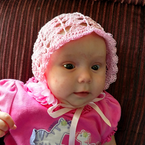 Petals and Shells Baby Bonnet