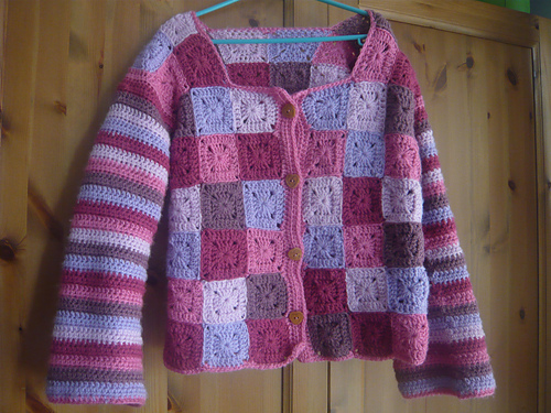 Little Squares Baby Cardi