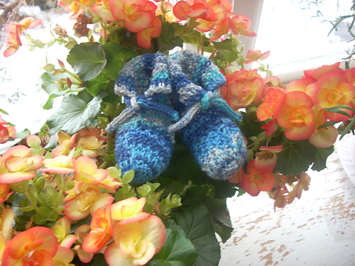 Sock Yarn Baby Booties