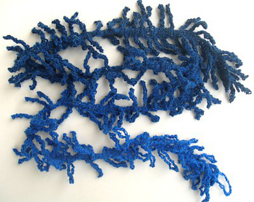 Shawl in coral crochet/Korallvirkad schal