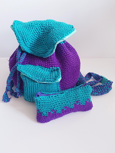 Drawstring Backpack & Pouch