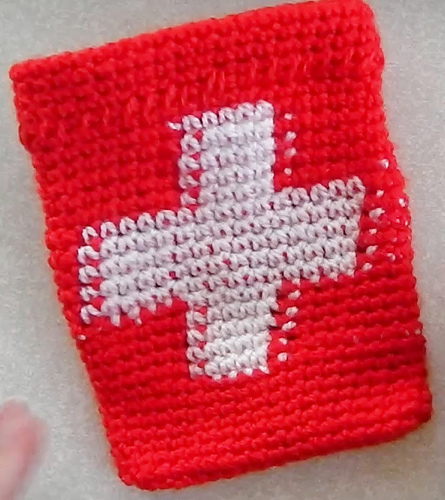Crochet cell phone case sock sleeve with graphic