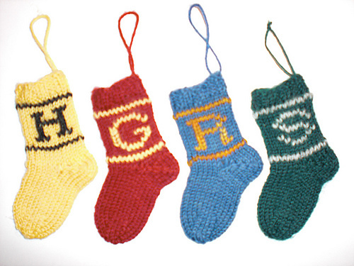 Hogwarts Mini House Sock Ornaments