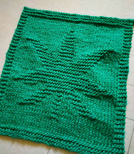 Easy Weed Leaf Washcloth