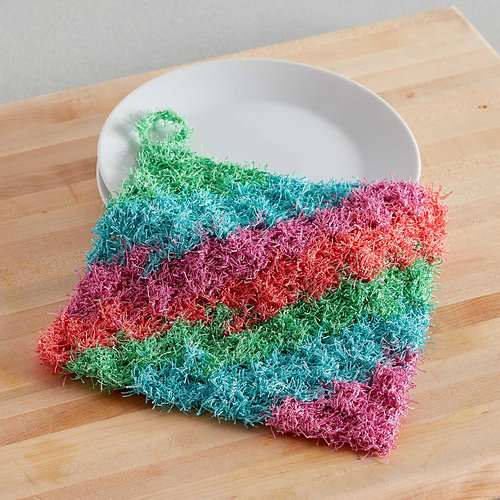 Scrubbing Stripes C2C Dishcloth
