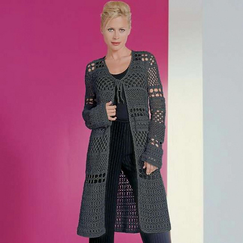 Modell 143/0 Häkelmantel