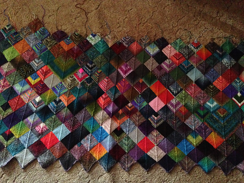 Zoeknitgirl's version of the Sock Yarn Blanket
