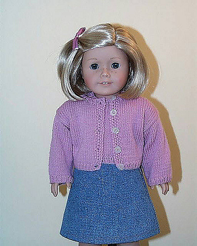 Very Easy Cardigan for American Girl or 18" Doll