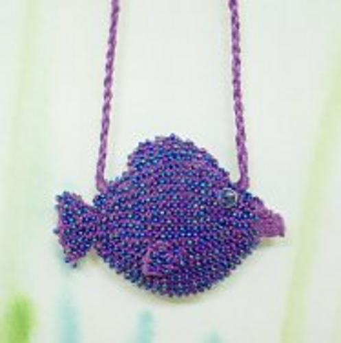 Beaded Fish Pendant Bag