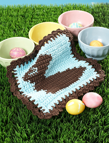 Chocolate Bunny Dishcloth