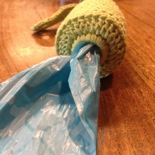 Simple Crocheted Poop Bag Holder