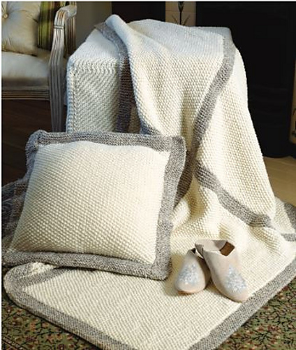 Moss Stitch Throw Rug